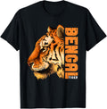 Retro Vintage Bengal Tiger Face Wild Tiger Face T-Shirt