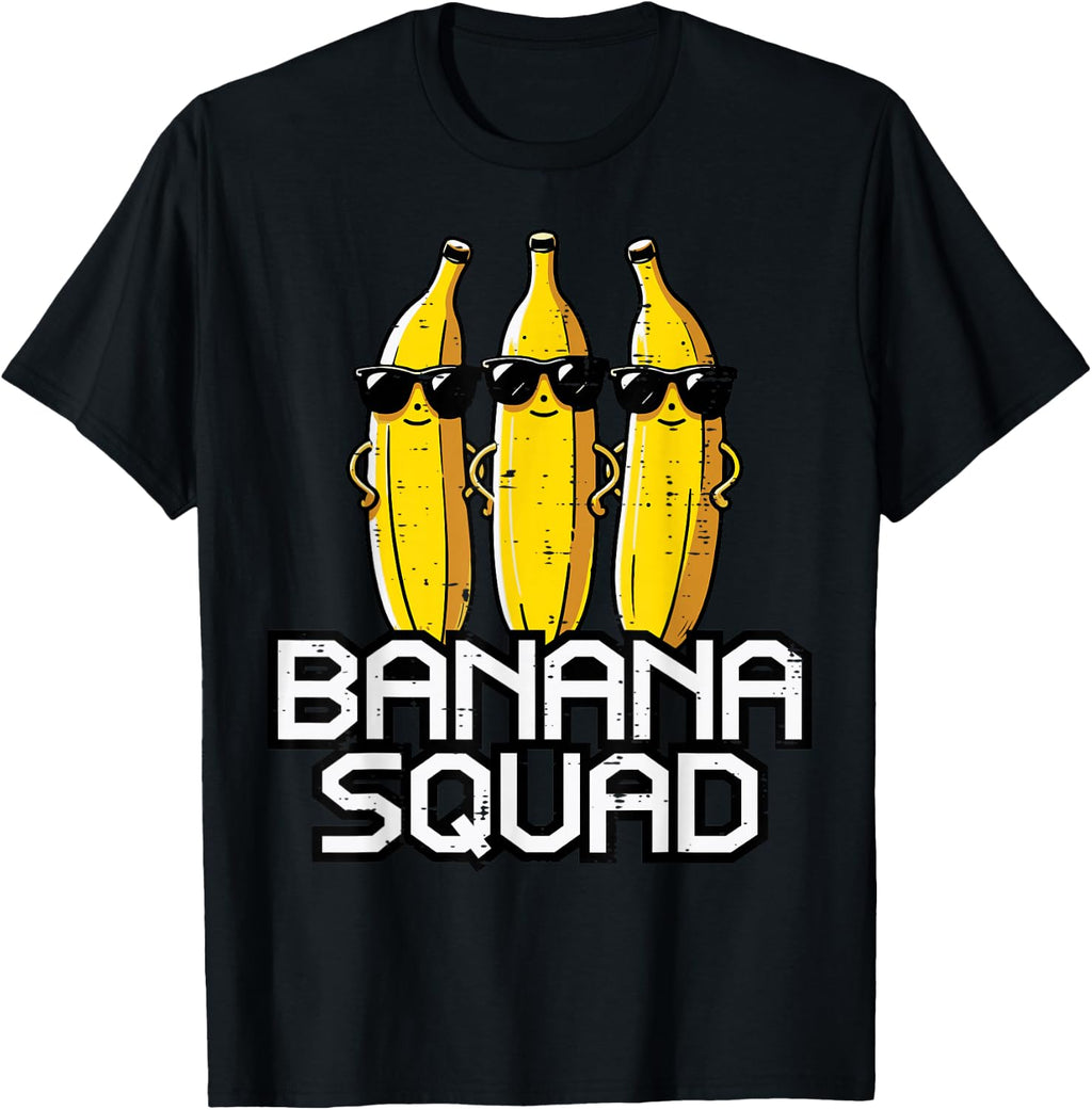 Banana Squad Funny Fruit Team Crew Matching Women Men Kids T-Shirt