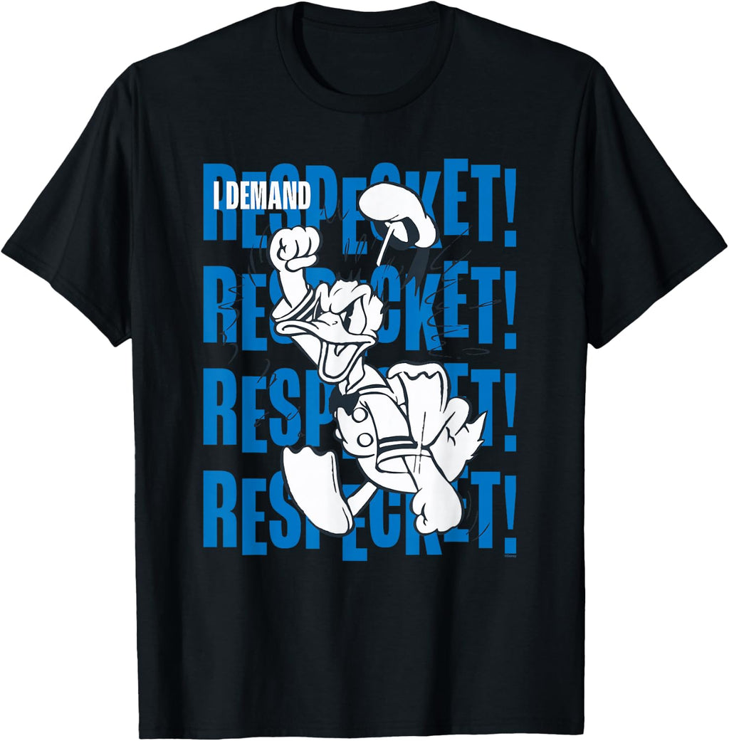 Disney Donald Duck 90th Anniversary I Demand Respect! Retro T-Shirt