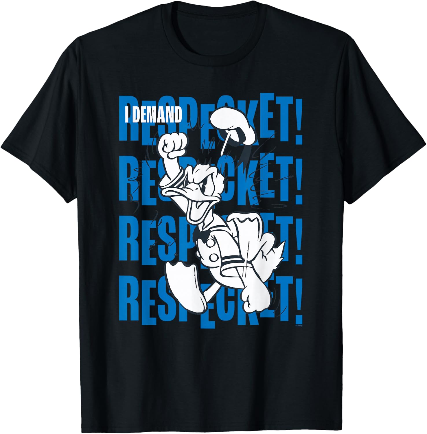 Disney Donald Duck 90th Anniversary I Demand Respect! Retro T-Shirt