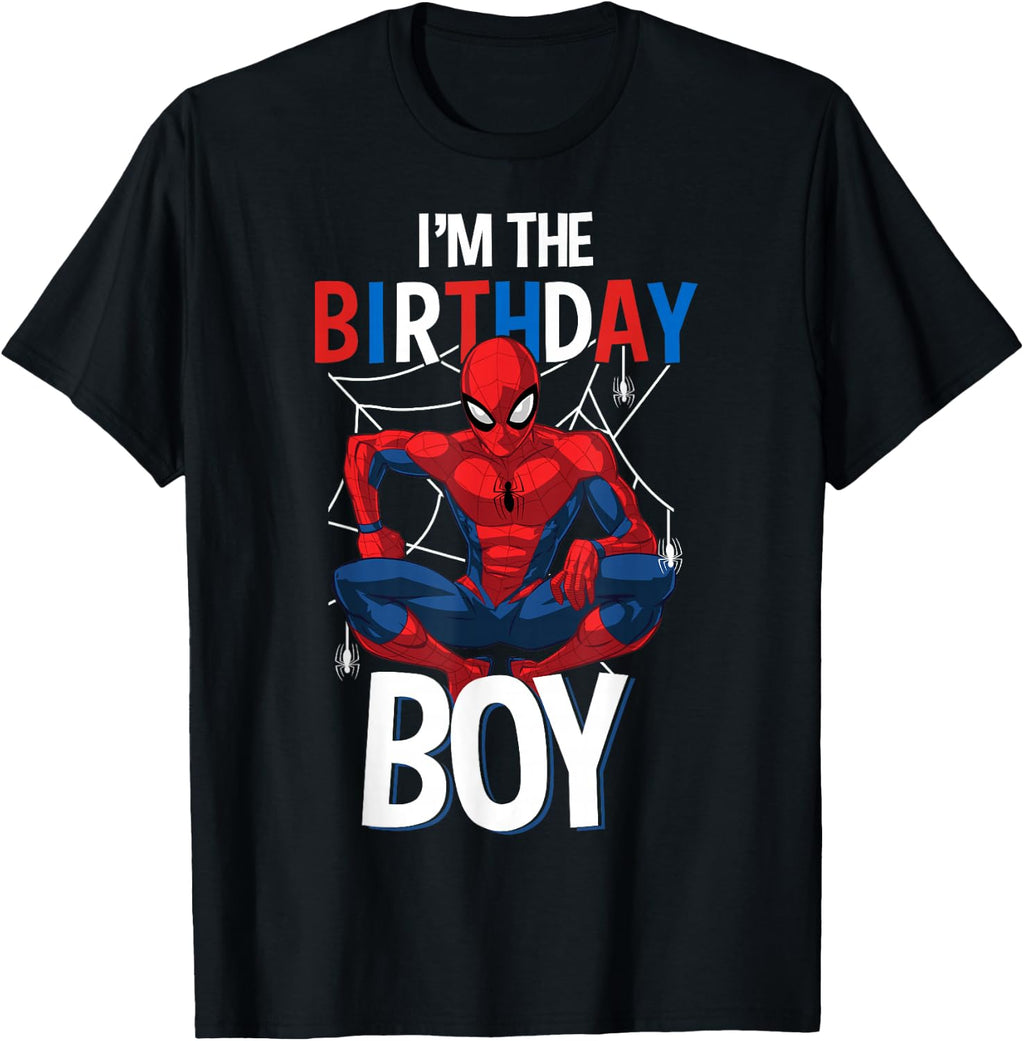 Marvel Spider-Man Classic I'm The Birthday Boy T-Shirt Small