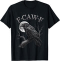 F-Caw-F Black Crow Moon Vintage Retro Halloween Dark Humor T-Shirt