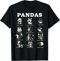 Kawaii Pandas Animal Puns Funny Cute Parody Animals T-Shirt