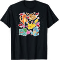 Pokémon - Eevee Pikachu Charmander Squirtle Bulbasaur Hearts T-Shirt