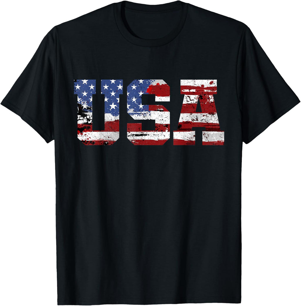American Flag USA United States of America US 4th of July T-Shirt