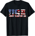 American Flag USA United States of America US 4th of July T-Shirt