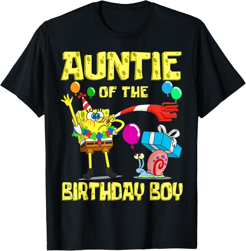 SpongeBob Auntie of the Birthday Boy Theme Party T-Shirt