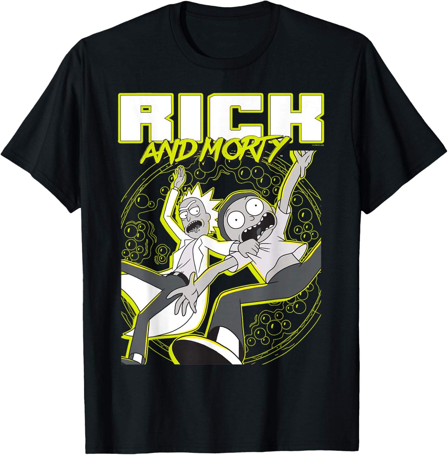 Rick and Morty Adult Cartoon Design T-Shirt
