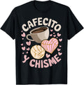 Cafecito Y Chisme Latina Mexican Baked Concha Pastry Conchas T-Shirt