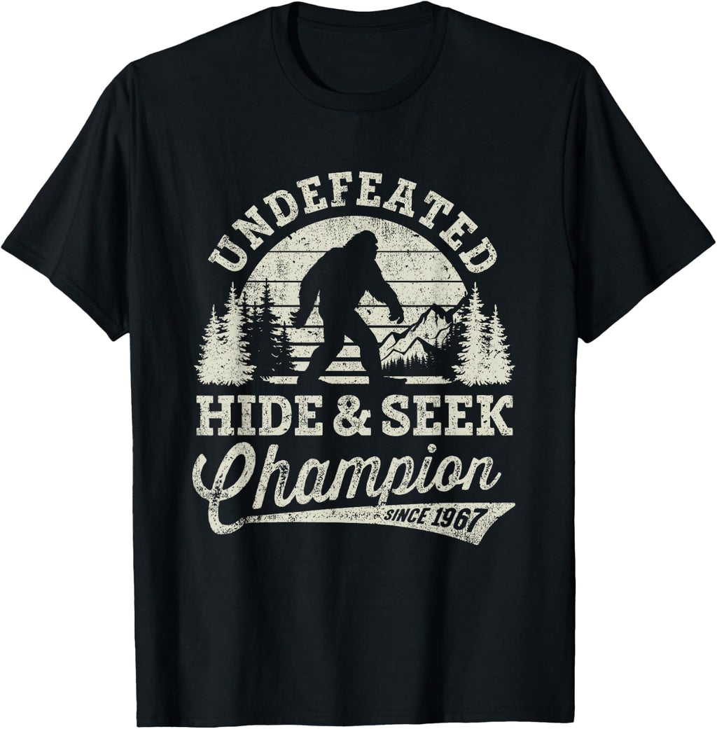 Bigfoot Undefeated Hide and Seek Champion Vintage T-Shirt