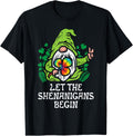 Gnome Tie Dye Shamrock Let Shenanigans Begin St Patricks Day T-Shirt