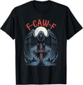 Funny F-Caw-F Crow Gothic Moon Humor Halloween T-Shirt
