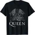 Queen Official Classic Crest Logo White Short Sleeve T-Shirt