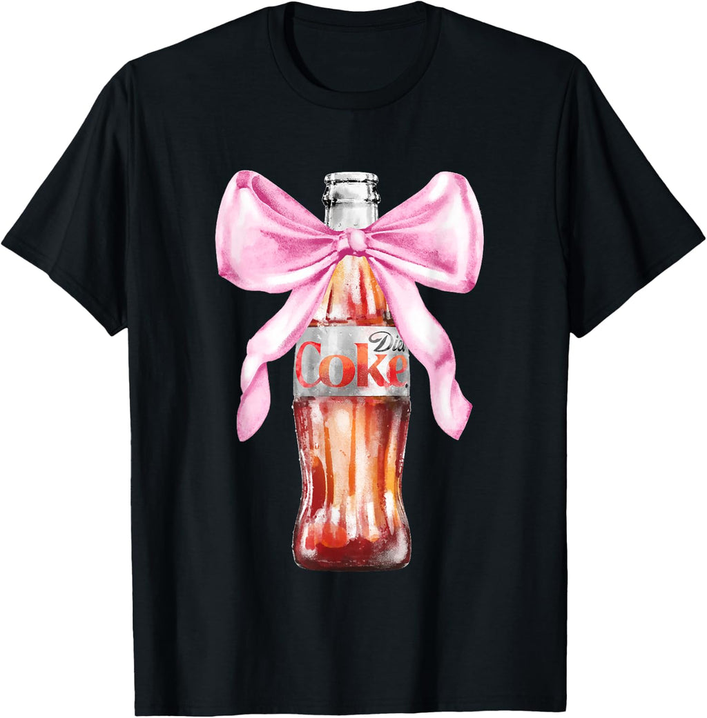 Coca-Cola Diet Coke With Cute Pink Ribbon Vintage T-Shirt