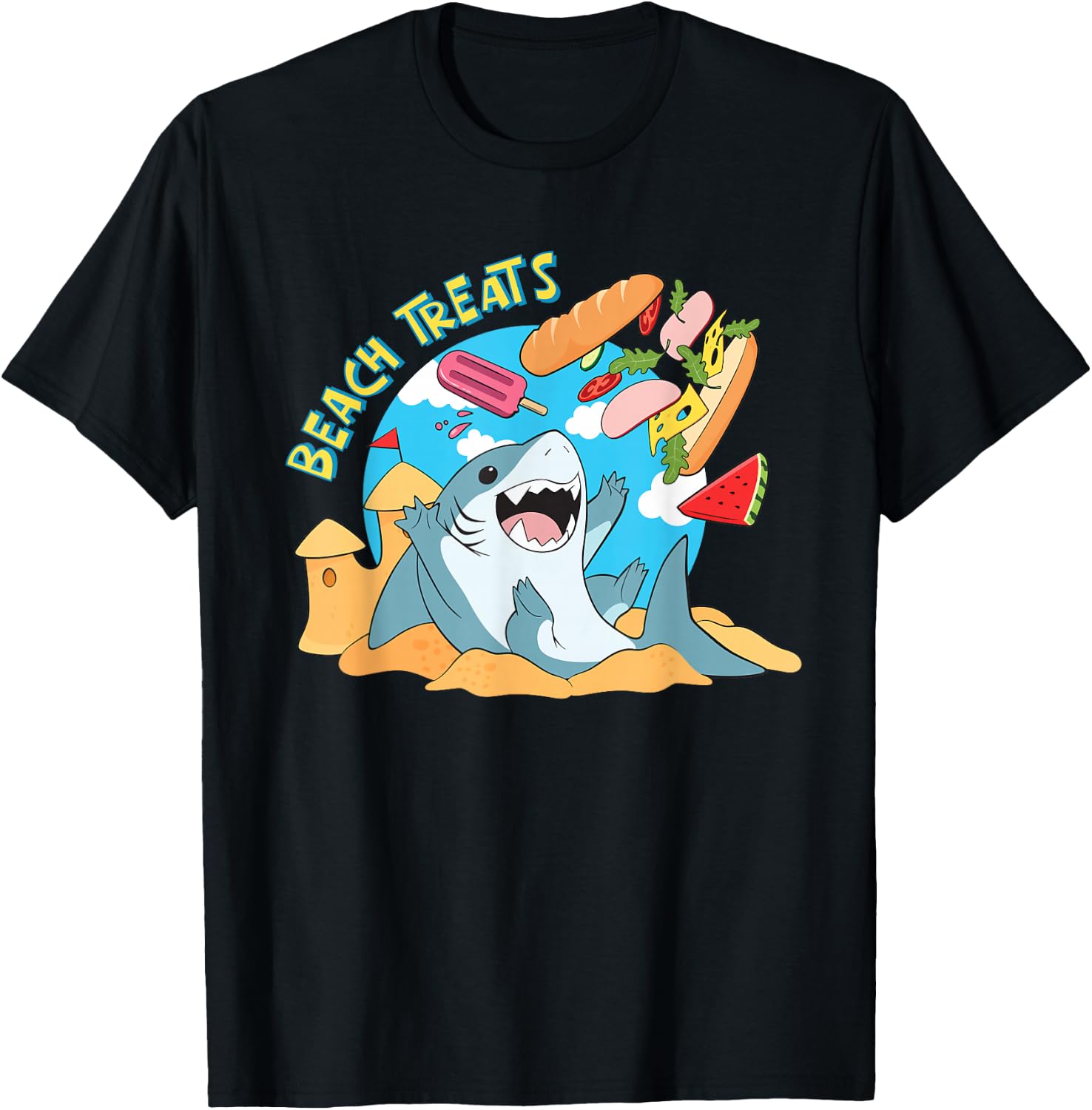Marvel Jeff the Land Shark Beach Treats Summer Vacation Fun T-Shirt