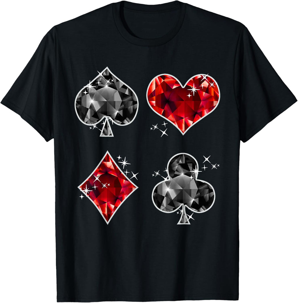 Poker Hearts Spades Diamonds Clubs Sign - Poker T-Shirt