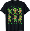 Dancing Leprechauns St Patrick's Day Boys Girls Men Dabbing T-Shirt Small