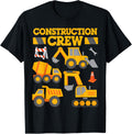 Construction Crew Worker Excavator Shirt Toddler Boys Girls T-Shirt