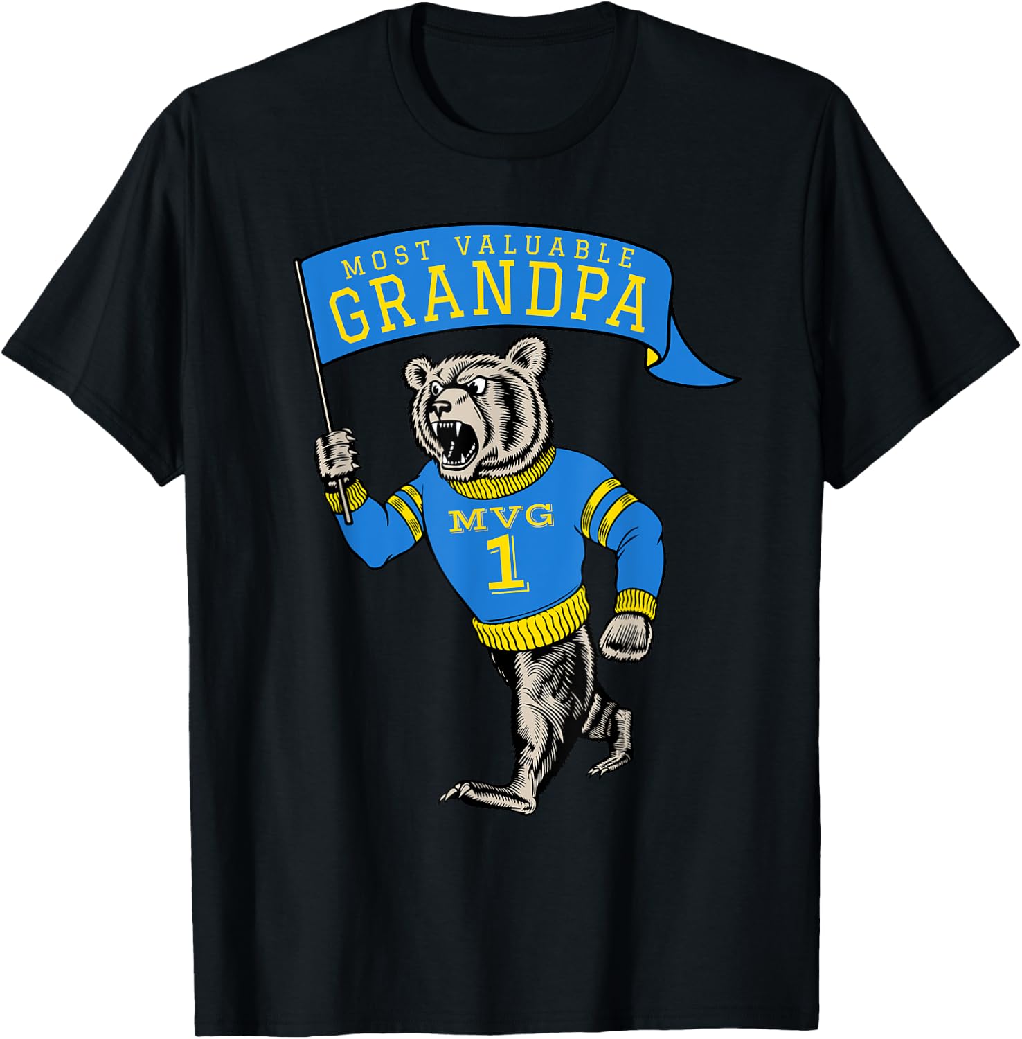 Funny Grandpa Most Valuable Number 1 Saying Grandfather T-Shirt