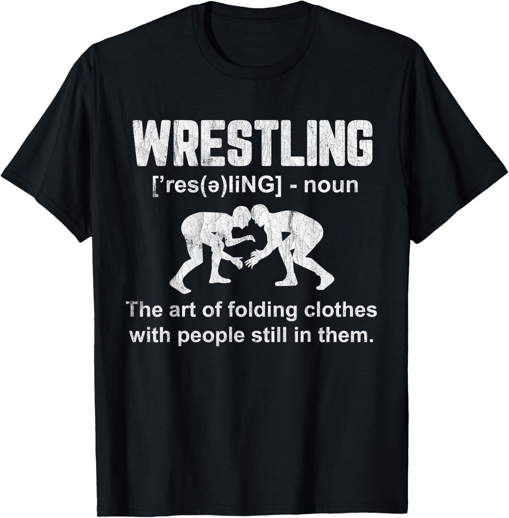 Funny Wrestling Definition Wrestler Boys Mens Teens Kids T-Shirt