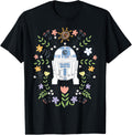 Star Wars Cute R2D2 Floral Spring Vibes Big Chest Logo T-Shirt