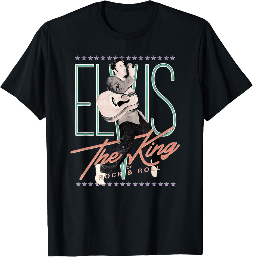 Elvis Presley Vintage T-Shirt - Classic Fit, Crew Neck, Short Sleeve, Black