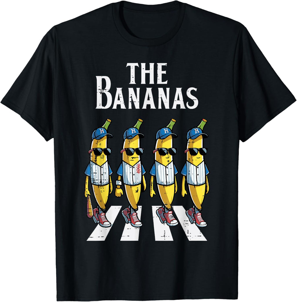 The Banana Crossing Funny Fruit Meme Parody Men Women Kids T-Shirt