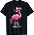 Flamingo Cowgirl Tropical Birds T-Shirt