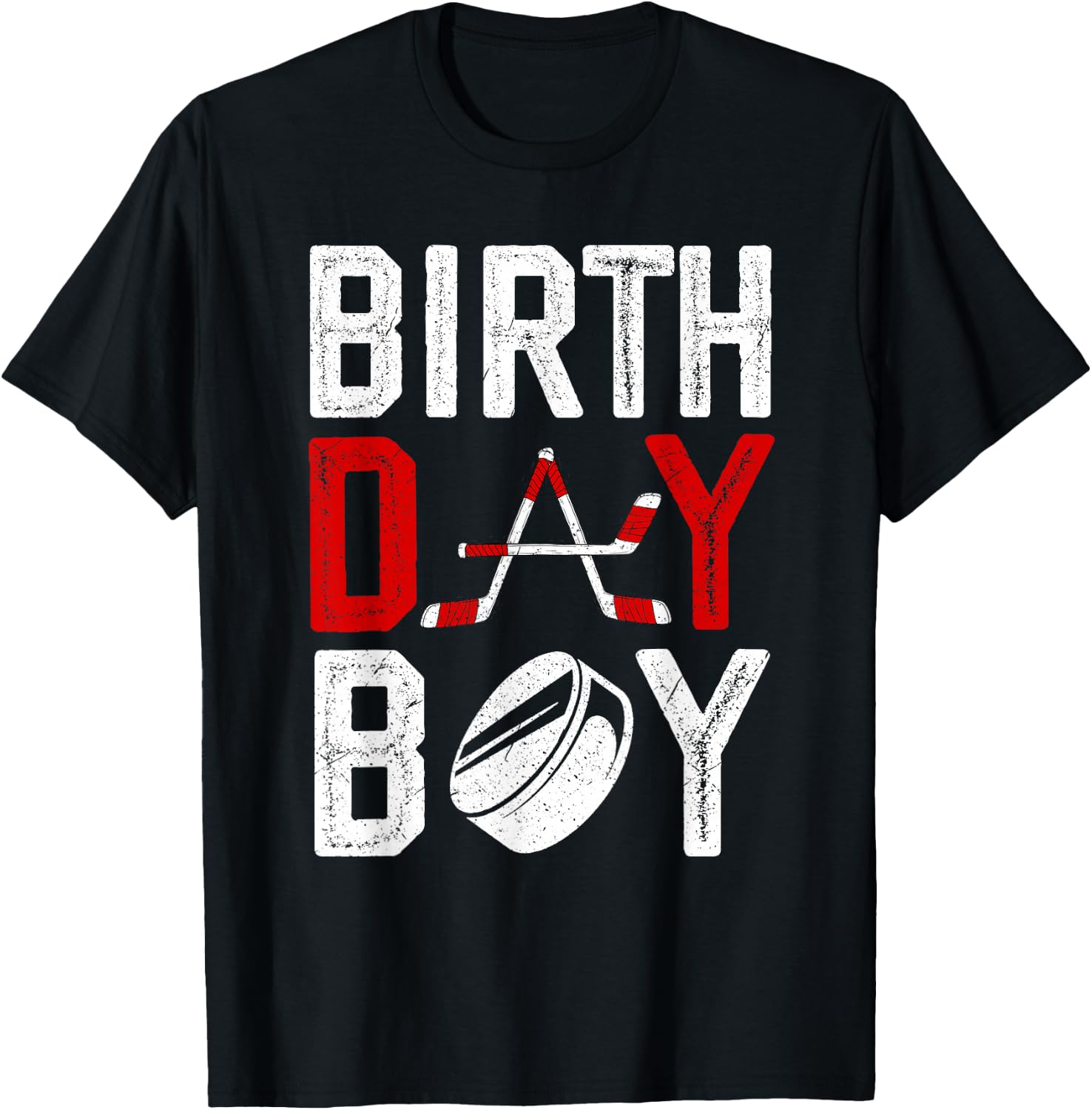 Boy Birthday Party Decorations Hockey Winter Sports Fans T-Shirt