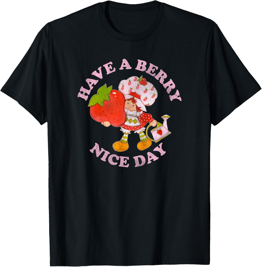 Strawberry Shortcake A Berry Nice Day Vintage Pink Logo T-Shirt