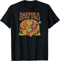 Garfield - Rock n' Roll Music Flames with Guitar T-Shirt