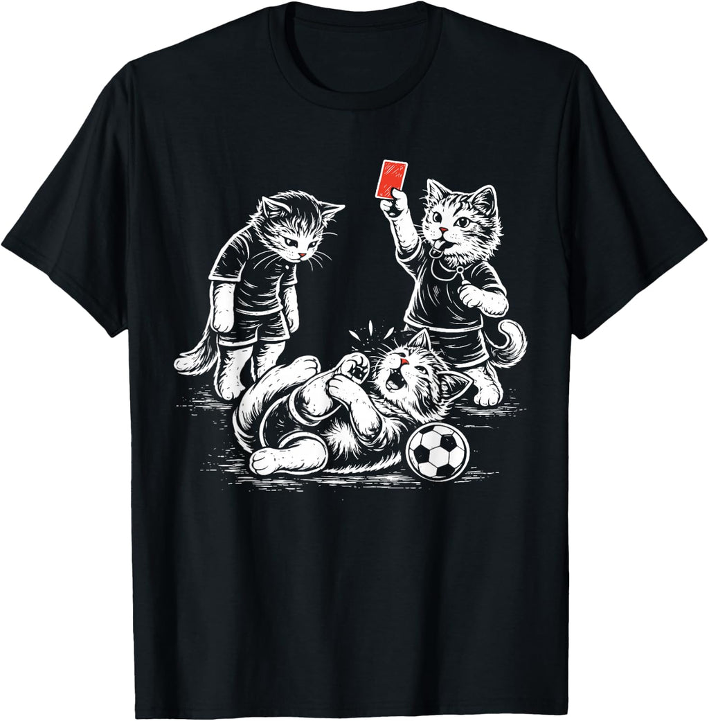 Soccer Cat Referee Foul Cat Lover T-Shirt