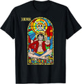 One Piece Anime Monkey D. Luffy Stained Glass Window T-Shirt