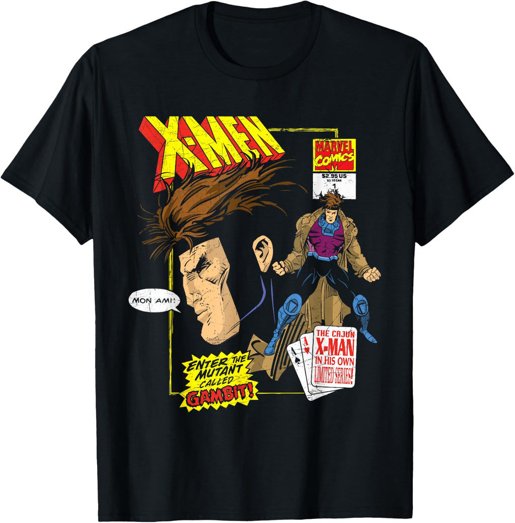Marvel X-Men Cajun Gambit Remy LeBeau Mon Ami Comic T-Shirt T-Shirt
