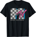 MTV Distressed Vintage Checkerboard Logo Music Television T-Shirt