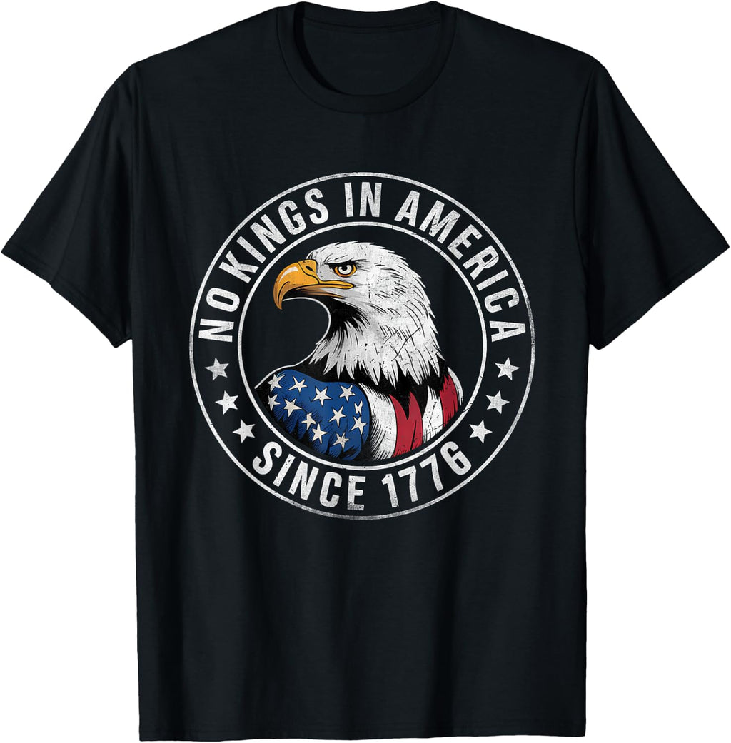 No Kings In America Patriotic Pro-Democracy Protest June 14 T-Shirt