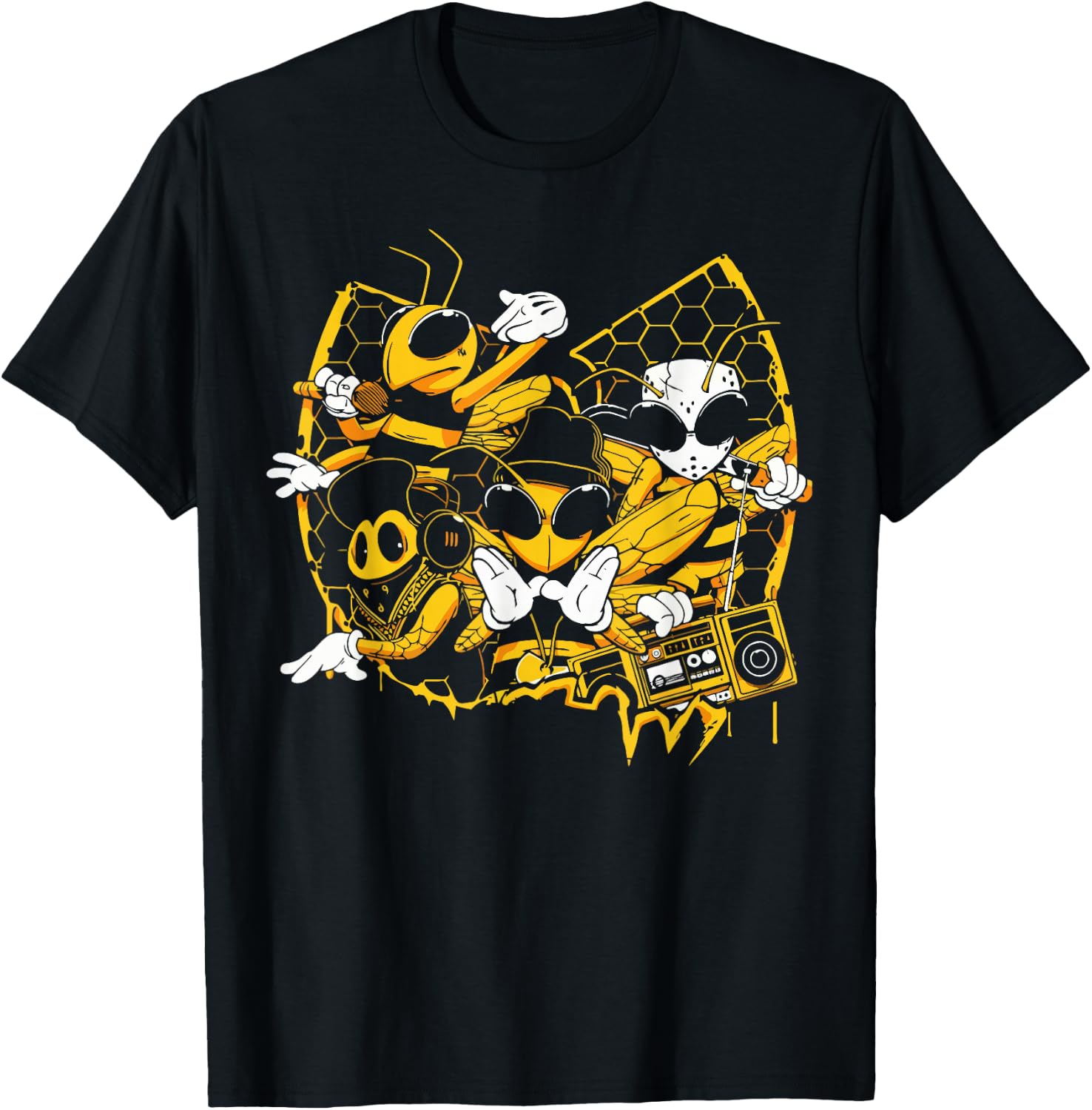 Bees Hip Hop Old School Rap Music Lover T-Shirt