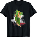 San Judas Tadeo con Bandera de México T-Shirt