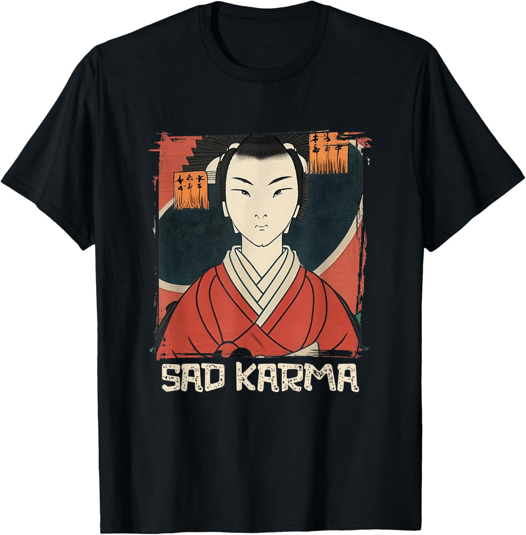 Japanese Aestehetic Art Anime & Manga Sad Karma T-Shirt