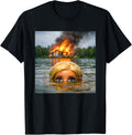 Funny Doll Face Clothes Meme Women Men Vintage Swimming T-Shirt