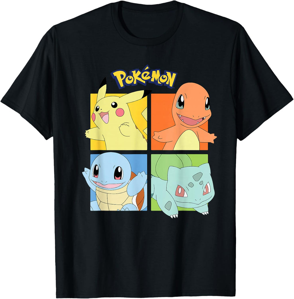 Pokémon - Pikachu Charmander Squirtle Bulbasaur Kanto Region T-Shirt
