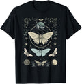 Forest Witch Moth And Moons Folkloric Wiccan Nature Goth T-Shirt