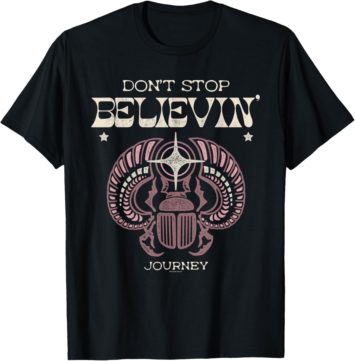 Journey Groovy Don't Stop Believin' Scarab Vintage Band T-Shirt