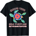 Save The Sea Turtles Keep The Oceans Plastic Free Tshirt