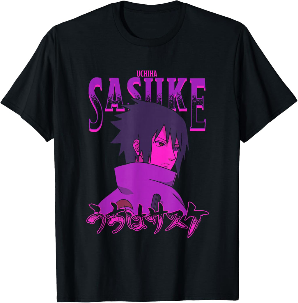 Naruto Shippuden Sasuke with Ombre Name T-Shirt