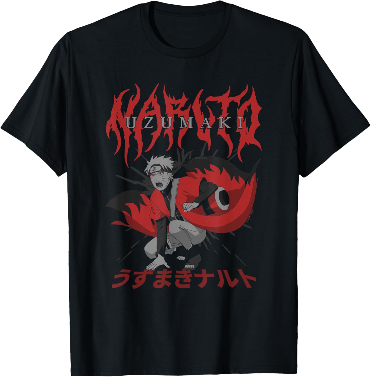 Naruto Shippuden Red Heavy Metal Naruto Anime T-Shirt