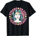 DC Comics Wonder Woman Strong Brave Vintage Wrap Around T-Shirt