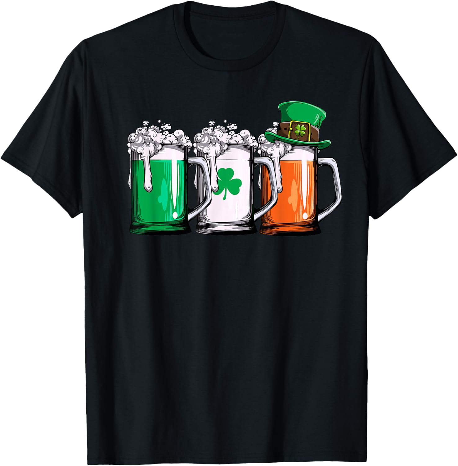 Irish Beer Ireland Flag St Patricks Day Tee Shirt Men Women Leprechaun T-Shirt