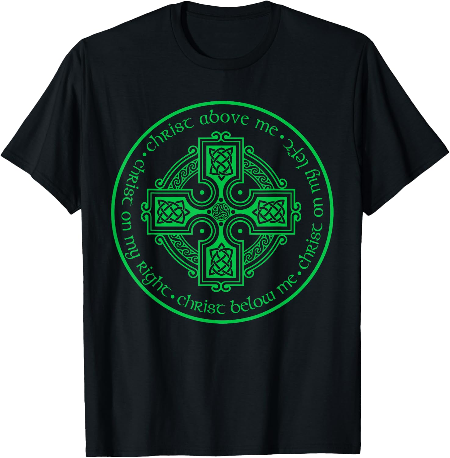 St. Patrick's Breastplate Lorica Prayer Catholic Irish Cross T-Shirt