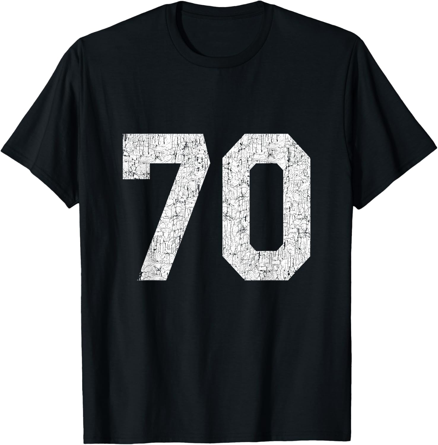 #70 Jersey Uniform Varsity Sports Number, 70th Birthday T-Shirt